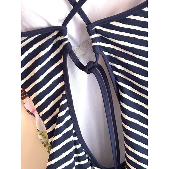 Women’s Sperry Top-Sider One Piece Small Bathing Suit-Tropical - Picture 4 of 9